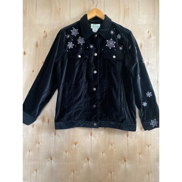 Set of 2 Vintage Quacker Factory Holiday Jacket Set – Snowmen & Snowflakes Sz S - Picture 2 of 14